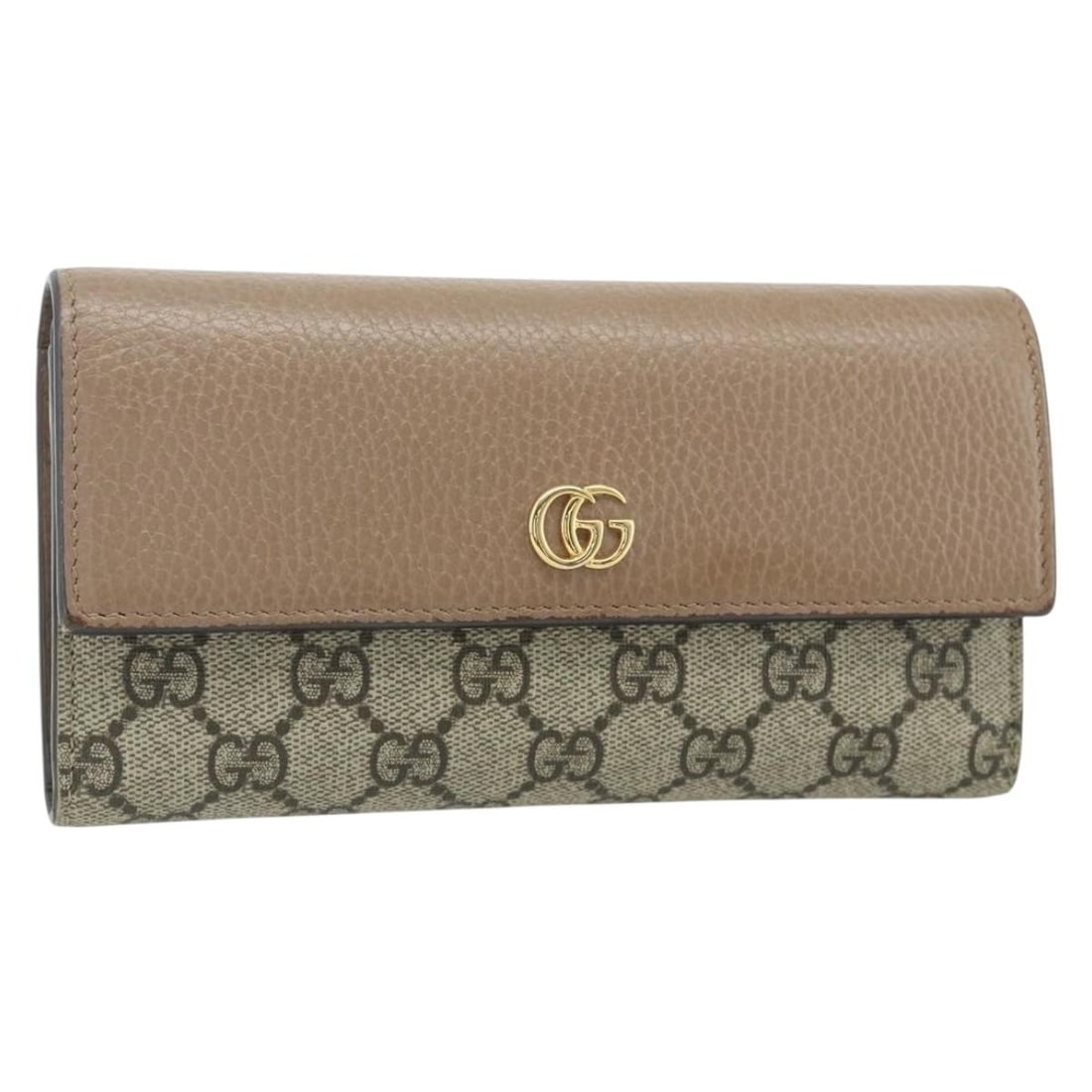 Gucci GG Supreme Beige Gold Long Wallet 456116 with Dust Bag Box (1 of 18)