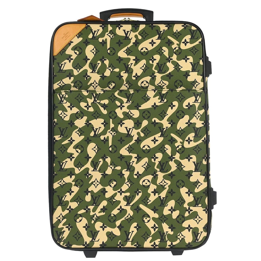 Monogramouflage Canvas 21 Inch Carry-On Suitcase by Louis Vuitton: Monogramouflage Canvas 21 Inch Carry-On Suitcase by Louis Vuitton This Louis Vuitton Monogramouflage Pegase 60 carry-on luggage features a distinctive green camouflage pattern on durable Monogramoufla