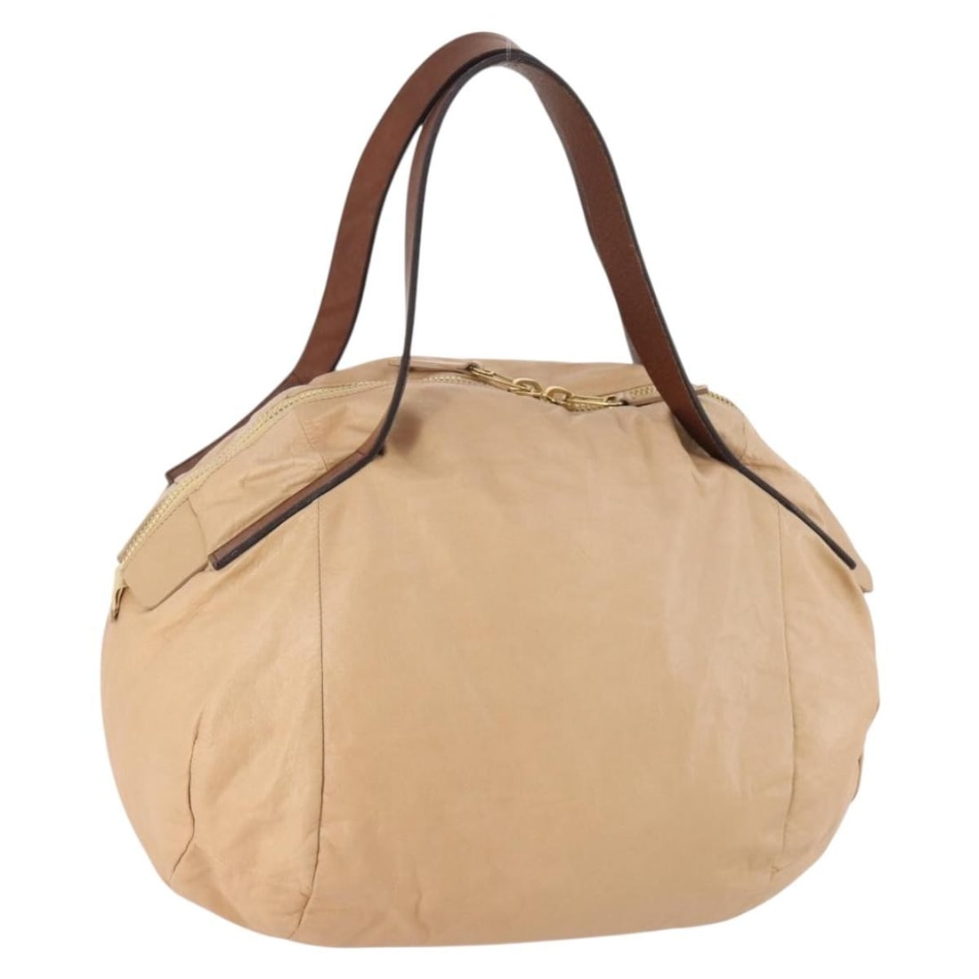 Celine beige leather women s handbag gold tone Romania: Celine beige leather women s handbag gold tone Romania This CELINE handbag is crafted from leather in a beige and gold color combination. Designed for women, the bag features a spacious interior and a
