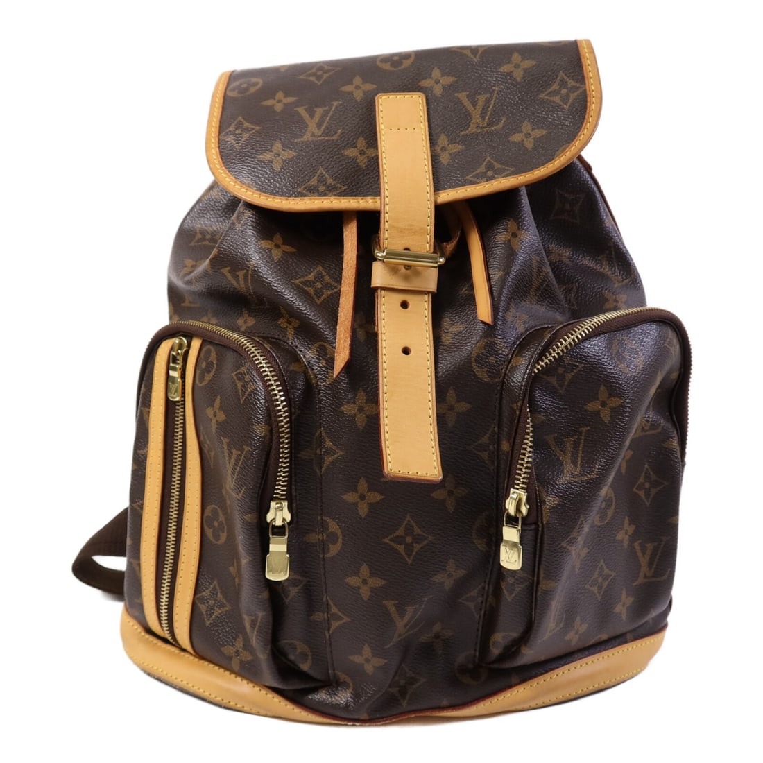 Monogram Bosphore Rucksack Backpack by Louis Vuitton M40107: Monogram Bosphore Rucksack Backpack by Louis Vuitton M40107 This Louis Vuitton Bosphore backpack features the brand's iconic monogram design on brown PVC coated canvas. Designed as a rucksack backpack
