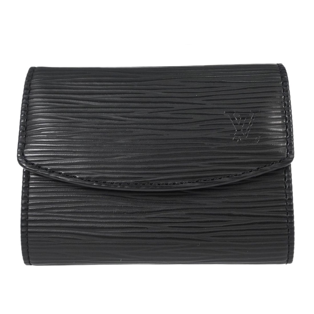 Louis Vuitton Epi Leather Black Coin Purse M63412 Wallet: Louis Vuitton Epi Leather Black Coin Purse M63412 Wallet This Louis Vuitton Porte Mannaie Simple coin wallet is crafted from black Epi leather and designed for women. Made in Spain, it features a comp
