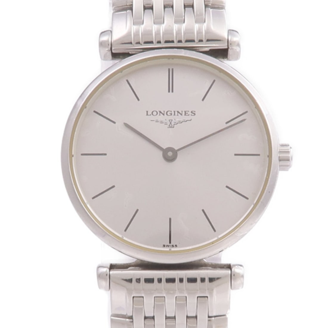 La Grande Classique Women's Quartz Stainless Steel Silver Wristwatch L4.209.4.72.6: La Grande Classique Women's Quartz Stainless Steel Silver Wristwatch L4.209.4.72.6 This LONGINES La Grande Classique wristwatch features a stainless steel case and band, paired with a silver dial and 