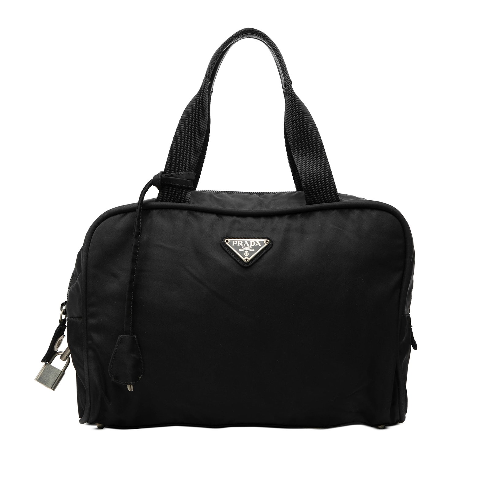 Prada Black Tessuto Nylon Shoulder Bag with Top Zip Closure (1 of 7)