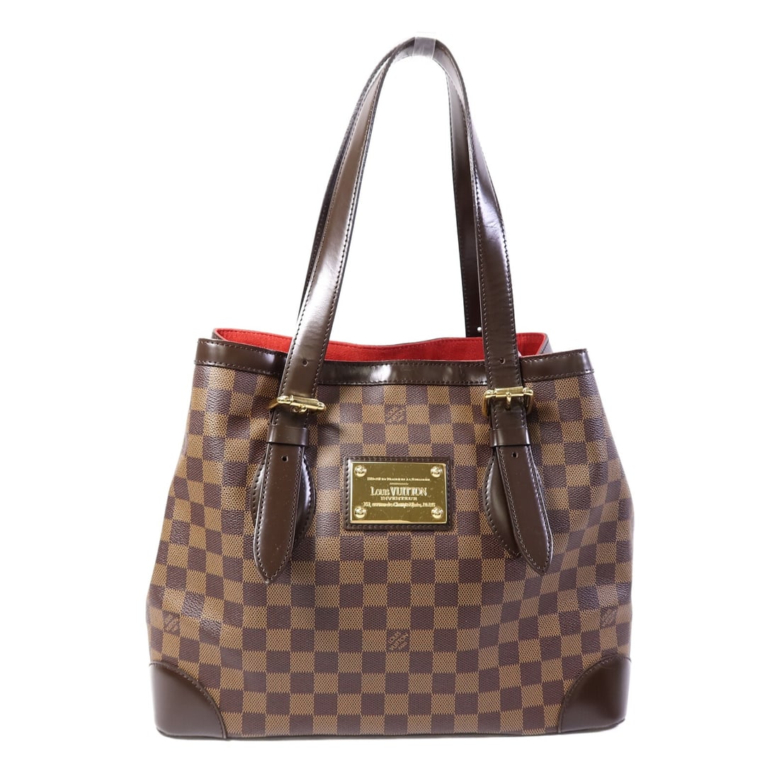 Louis Vuitton Hampstead MM Monogram Brown Shoulder Tote GHW: Louis Vuitton Hampstead MM Monogram Brown Shoulder Tote GHW This Louis Vuitton Hampstead MM shoulder tote bag features the brand's signature monogram brown PVC coated canvas with gold-tone hardware. D
