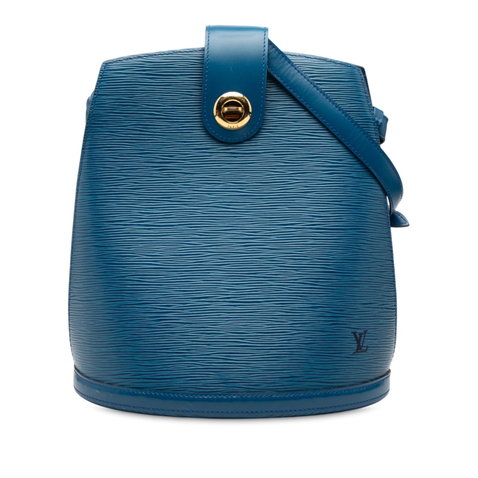 Epi Cluny blue leather shoulder bag by Louis Vuitton: Epi Cluny blue leather shoulder bag by Louis Vuitton This Louis Vuitton Epi Cluny is crafted from signature Epi leather in blue and features a flat leather strap, an open top with a turn-lock closure,