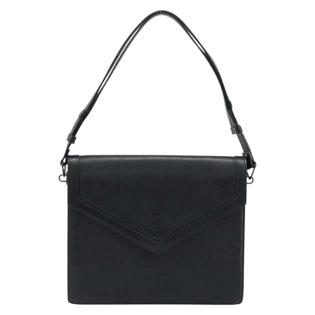 Saint Laurent Black Leather Vintage Handbag 24cm France: Saint Laurent Black Leather Vintage Handbag 24cm France This Saint Laurent vintage handbag is crafted from black leather and designed for women. Made in France, it features a classic silhouette with a