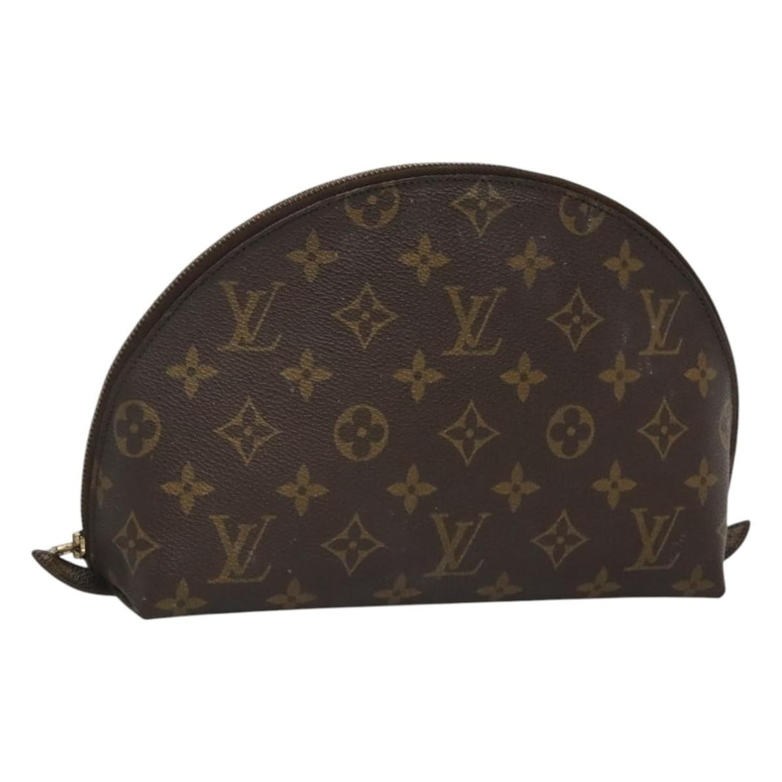 Louis Vuitton Monogram Canvas Demi Ronde Cosmetic Bag M47520: Louis Vuitton Monogram Canvas Demi Ronde Cosmetic Bag M47520 This Louis Vuitton Monogram Trousse Demi Ronde Cosmetic Pouch, model M47520, features the signature monogram canvas exterior and is designe