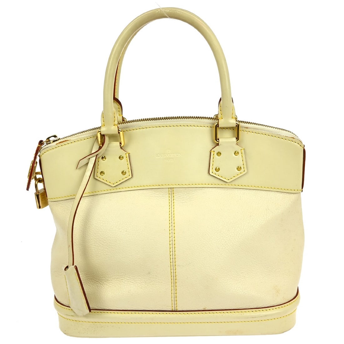 Suhali Lockit Beige Leather Purse by Louis Vuitton France: Suhali Lockit Beige Leather Purse by Louis Vuitton France The Louis Vuitton Suhali Lockit Handbag is crafted from beige leather and designed for women. This handbag features a spacious interior and sh
