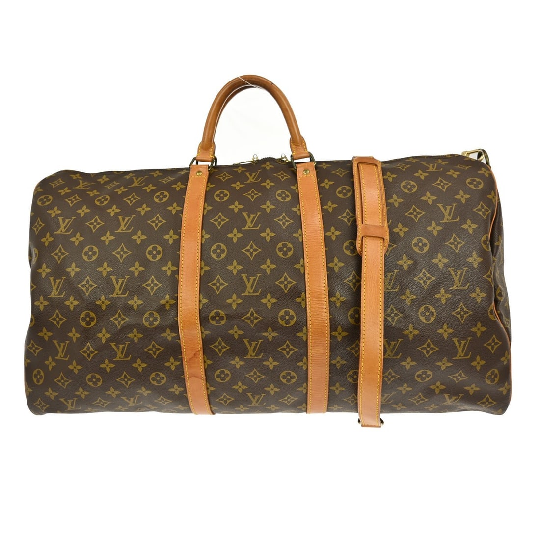 Louis Vuitton Keepall Bandouliere 60 Monogram Canvas Travel Duffle Bag M41412: Louis Vuitton Keepall Bandouliere 60 Monogram Canvas Travel Duffle Bag M41412 This Louis Vuitton Keepall Bandouliere 60 duffle bag features the classic monogram canvas leather exterior in brown, accen