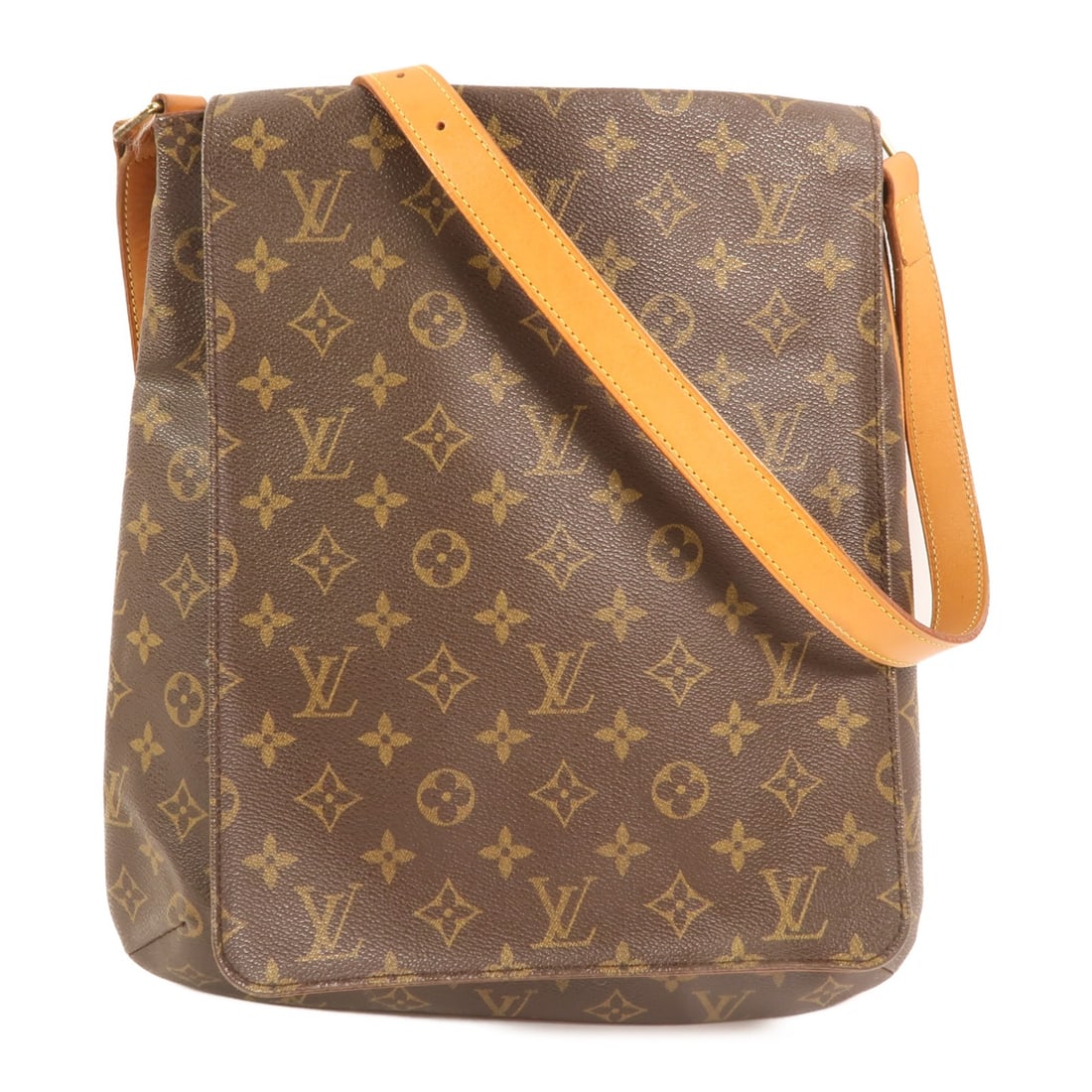 Louis Vuitton Musette Salsa Monogram Shoulder Bag with Gold Tone Hardware: Louis Vuitton Musette Salsa Monogram Shoulder Bag with Gold Tone Hardware This Louis Vuitton Musette Salsa shoulder bag features the signature monogram brown PVC coated canvas with gold tone hardware.