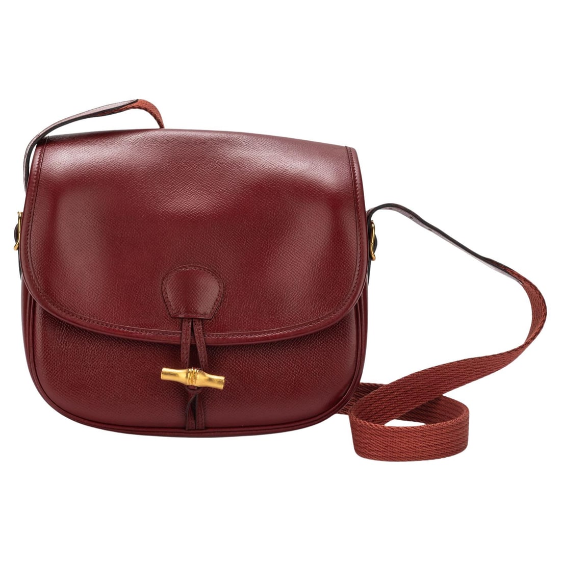 HERMES 1989 Sac DUFFLE Veau Courchevel Rouge H France: HERMES 1989 Sac DUFFLE Veau Courchevel Rouge H France The HERMES 1989 Sac DUFFLE in vibrant Veau Courchevel rouge H is a stunning accessory that showcases the luxury and craftsmanship synonymous with 