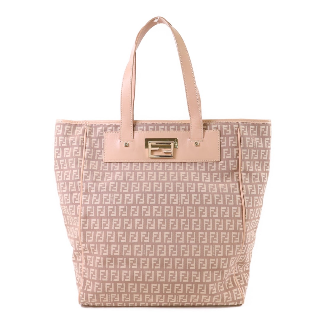 Fendi Beige Canvas 2370-8BH181 Tote with Gold Hardware: Fendi Beige Canvas 2370-8BH181 Tote with Gold Hardware This FENDI tote bag features a beige canvas exterior, offering a timeless and versatile look. Designed in a regular size with a structured silhou