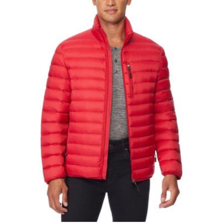 32 Degrees Heat Men's Heated Puffer Jacket Carmine Red M Packable: 32 Degrees Heat Men's Heated Puffer Jacket Carmine Red M Packable Stay warm and stylish with the 32 DEGREES HEAT Men's Puffer Jacket in Carmine Red. This ultra-light, packable jacket is designed for c