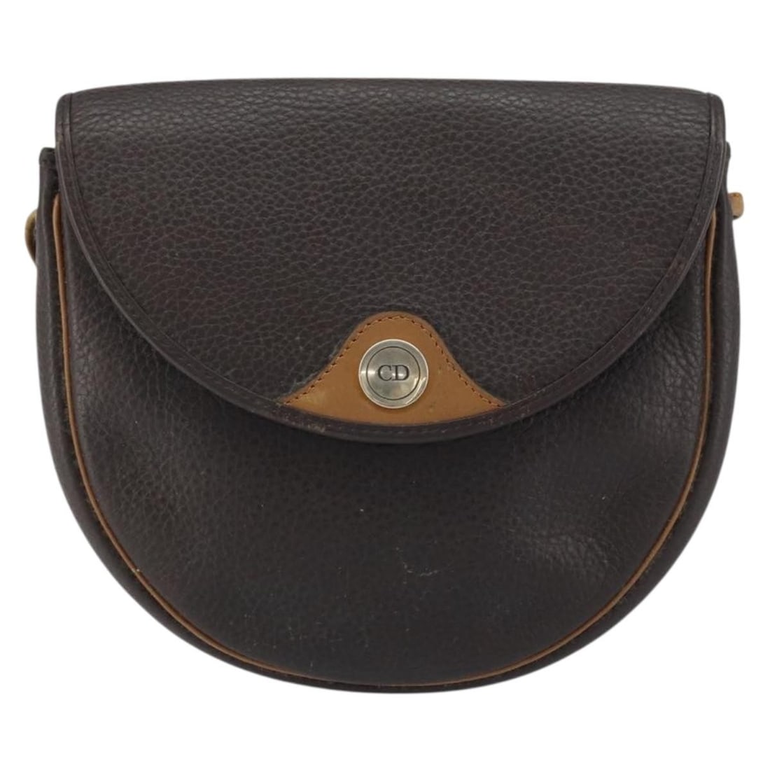 Brown Leather Christian Dior Vintage Flap Shoulder Bag 19cm: Brown Leather Christian Dior Vintage Flap Shoulder Bag 19cm This vintage Christian Dior flap shoulder bag is crafted from brown leather and designed for women. It features a flap closure and a shoulde