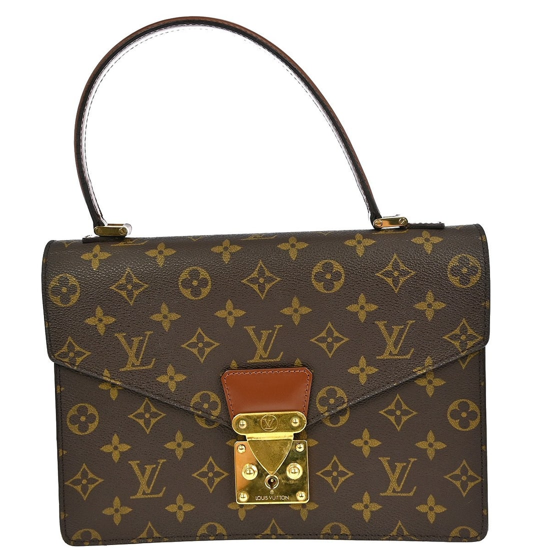 Louis Vuitton Concorde Monogram Canvas Top Handle Briefcase Bag M51190: Louis Vuitton Concorde Monogram Canvas Top Handle Briefcase Bag M51190 This vintage Louis Vuitton Concorde handbag features the iconic monogram canvas exterior and brown canvas lining. Designed with a