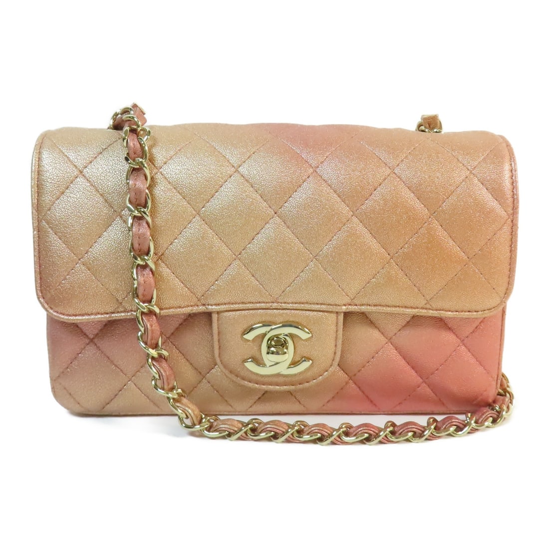 CHANEL Mini Classic 20 Pink Calfskin Shoulder Bag GHW: CHANEL Mini Classic 20 Pink Calfskin Shoulder Bag GHW This CHANEL Mini Classic 20 chain shoulder bag features a pink calfskin leather exterior and gold-tone hardware. Designed for women, it offers a c