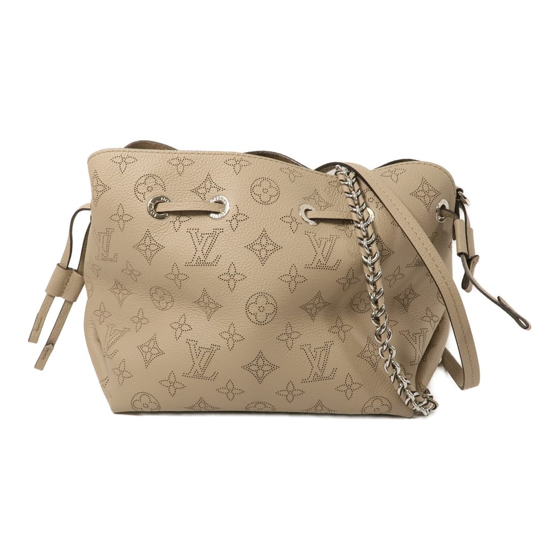 Louis Vuitton Bella Mahina Beige Calfskin 2 Way Shoulder Bag M57201: Louis Vuitton Bella Mahina Beige Calfskin 2 Way Shoulder Bag M57201 This Louis Vuitton Bella 2-way shoulder bag is crafted from beige Mahina calfskin leather, offering both elegance and versatility. D