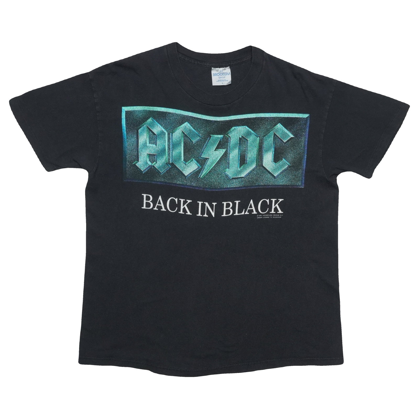 Vintage 1990 AC DC Tour T Shirt Back in Black Original Cotton Large: Vintage 1990 AC DC Tour T Shirt Back in Black Original Cotton Large This is an original vintage 1990 AC/DC Back in Black tour shirt, featuring both front and back graphics. Made from 100% cotton, the 