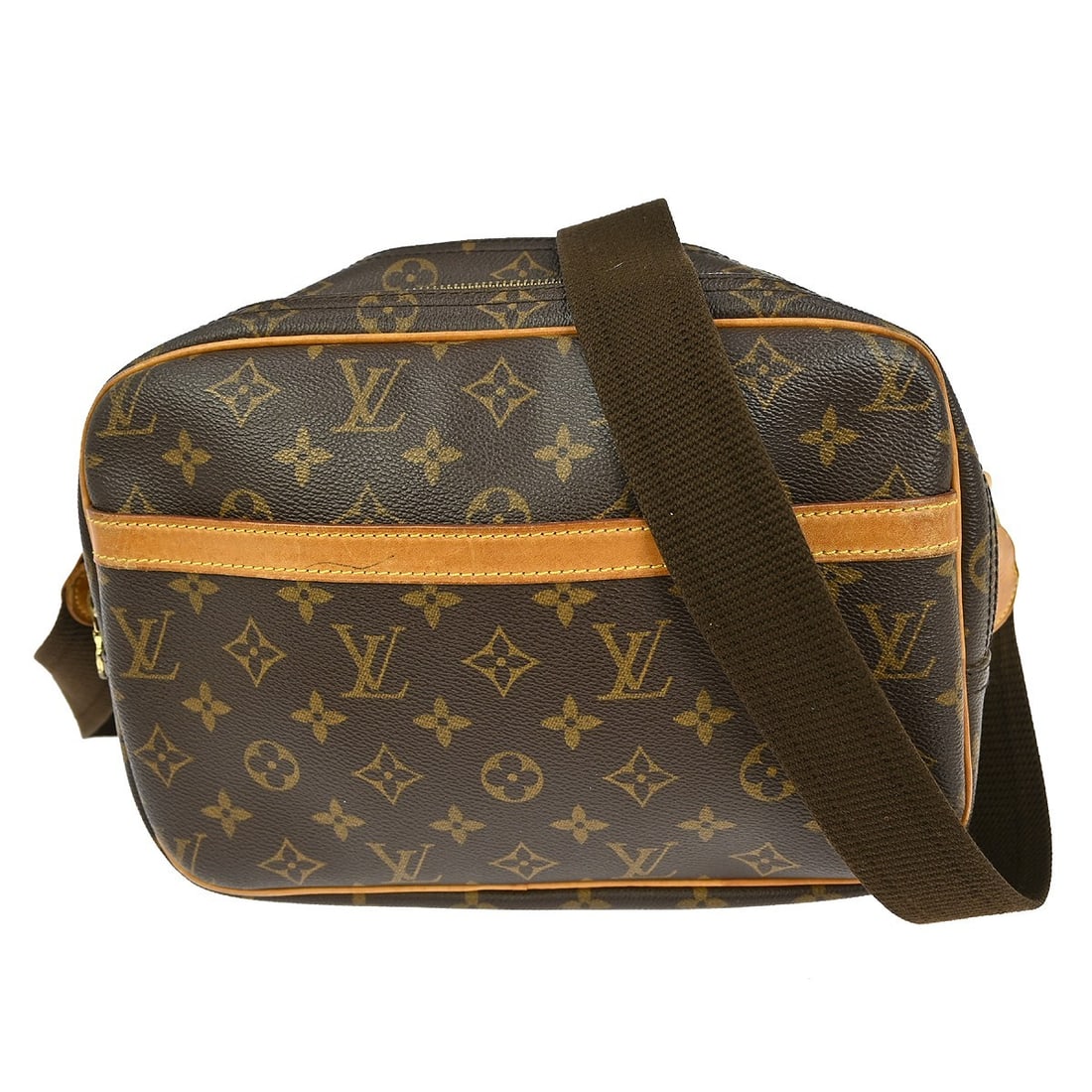Louis Vuitton Reporter PM Monogram Crossbody Bag M45254: Louis Vuitton Reporter PM Monogram Crossbody Bag M45254 This Louis Vuitton Reporter PM shoulder bag features the iconic Monogram canvas leather exterior with a brown color and logo accents. Designed f