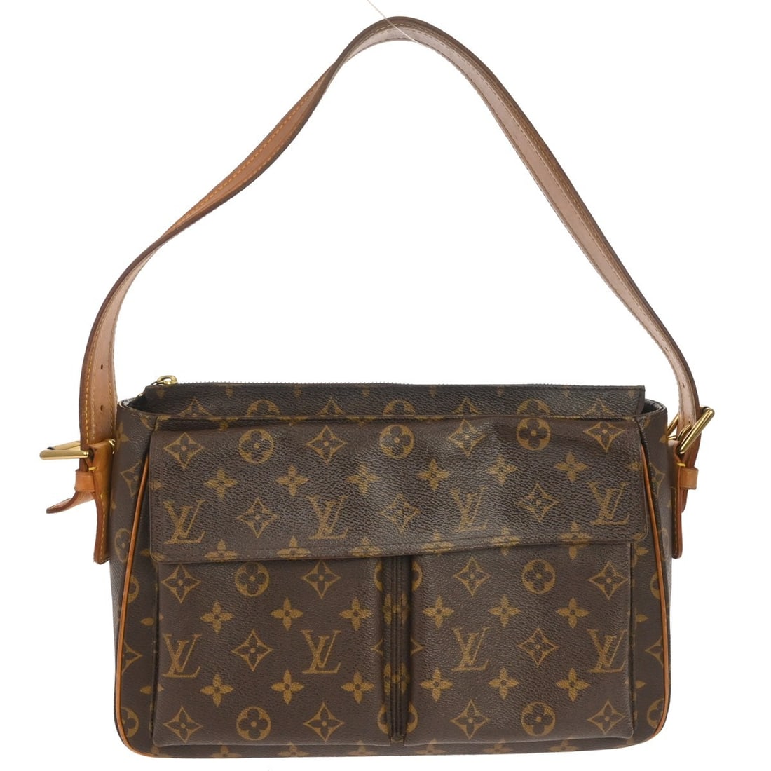 Louis Vuitton Viva Cite GM Shoulder Bag Monogram Canvas Large: Louis Vuitton Viva Cite GM Shoulder Bag Monogram Canvas Large This Louis Vuitton Viva Cite GM handbag features the iconic monogram canvas with leather accents and a zip closure. Designed for casual oc