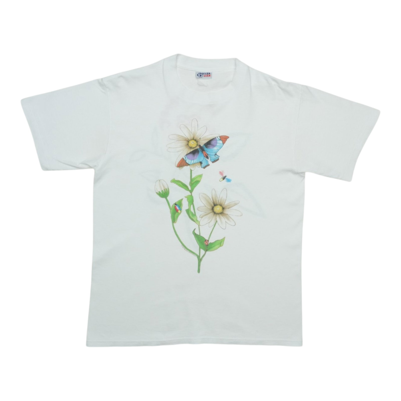 Vintage 1993 Grateful Dead Concert T-Shirt White Cotton Front Back Graphics: Vintage 1993 Grateful Dead Concert T-Shirt White Cotton Front Back Graphics This is an original vintage 1993 Grateful Dead Tour Shirt featuring graphics on both the front and back. Made from 100% cott