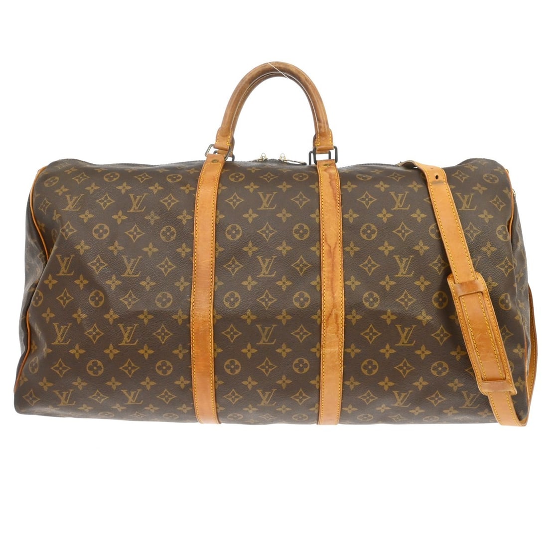 Louis Vuitton Keepall Bandouliere 60 Monogram Duffle Travel Bag: Louis Vuitton Keepall Bandouliere 60 Monogram Duffle Travel Bag This Louis Vuitton Keepall Bandouliere 60 is a vintage extra-large duffle bag crafted from the brand's signature Monogram canvas leather