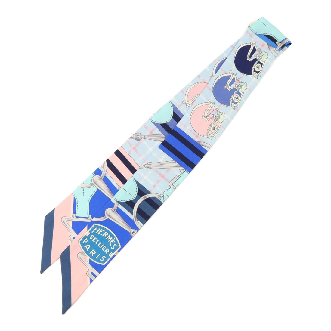 Hermes Twilly Silk Scarf Blue Pink: Hermes Twilly Silk Scarf Blue Pink This Hermes Twilly scarf is crafted from luxurious silk in a vibrant blue and pink color palette. Designed for women, it features a classic scarf style and is made i