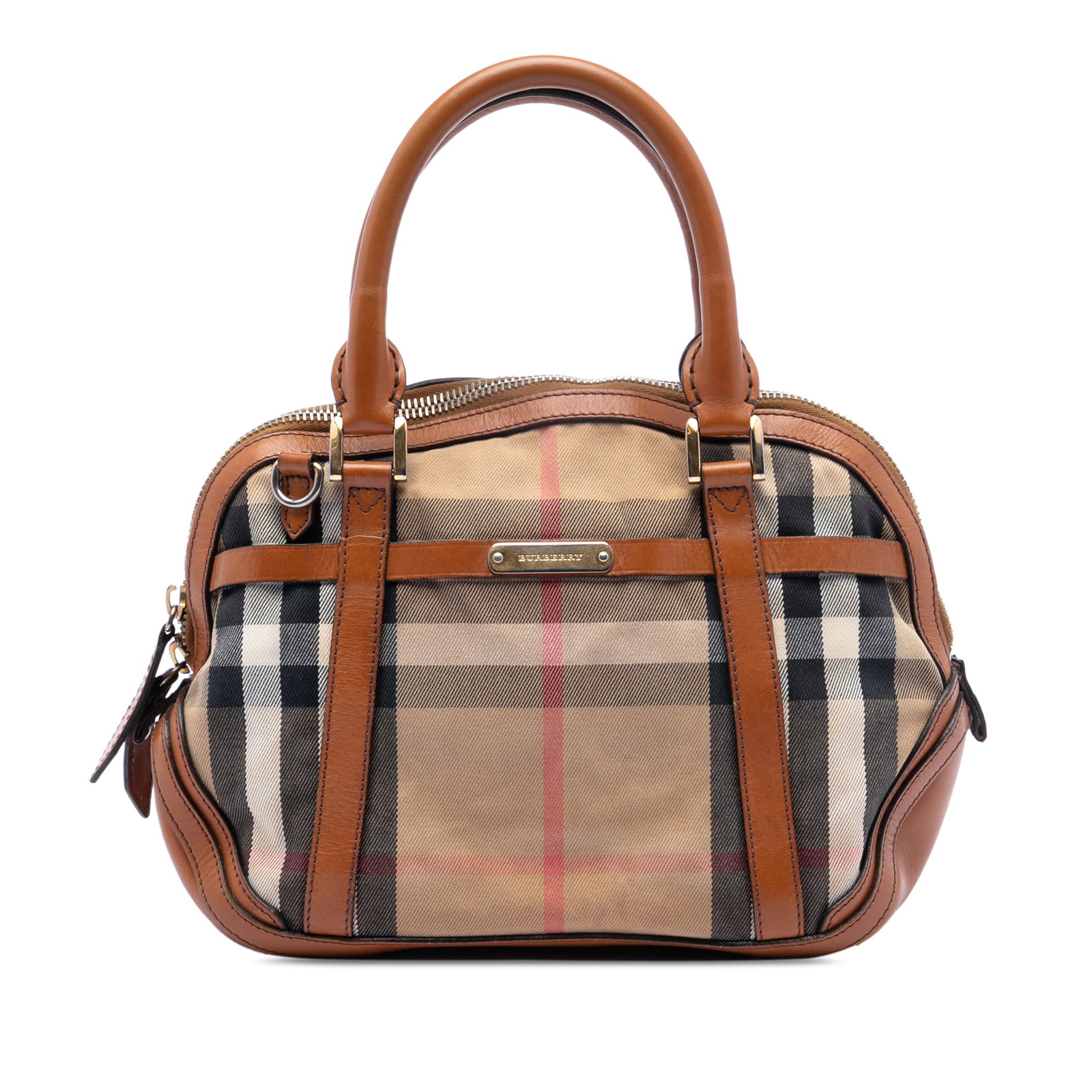 Burberry Bridle Orchard Small Satchel in House Check Canvas with Leather Accents (1 of 7)
