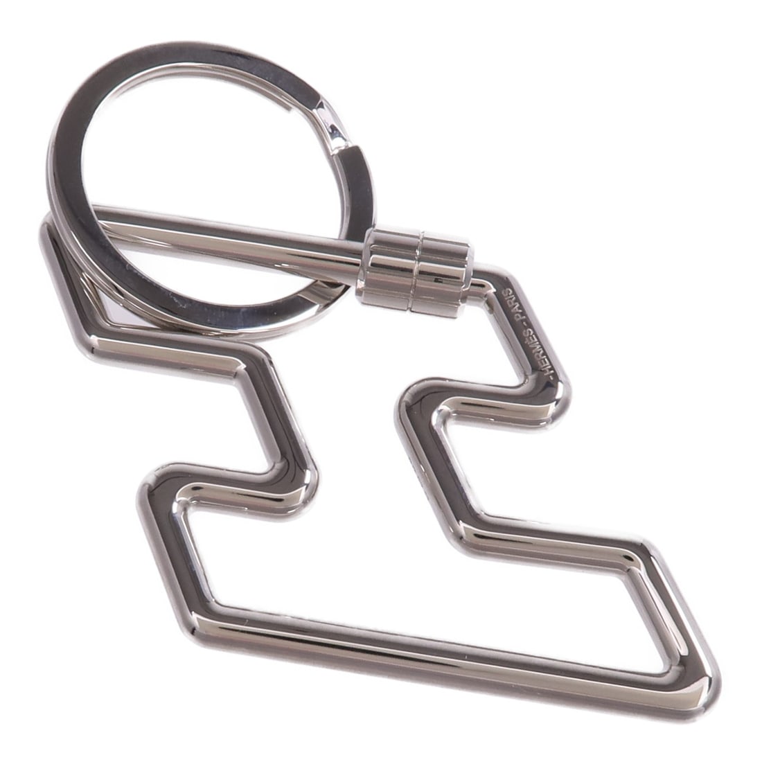 Hermes H Too Speed Silver Metal Key Ring: Hermes H Too Speed Silver Metal Key Ring This Hermes H Too Speed key ring features a sleek silver color and is crafted from metal. Designed for unisex use, it offers both style and functionality. Made