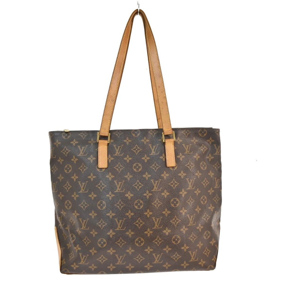 Louis Vuitton Cabas Mezzo Large Monogram Canvas Leather Tote Bag M51151: Louis Vuitton Cabas Mezzo Large Monogram Canvas Leather Tote Bag M51151 This Louis Vuitton Cabas Mezzo tote bag features the iconic monogram canvas leather exterior with brown leather double handles. 