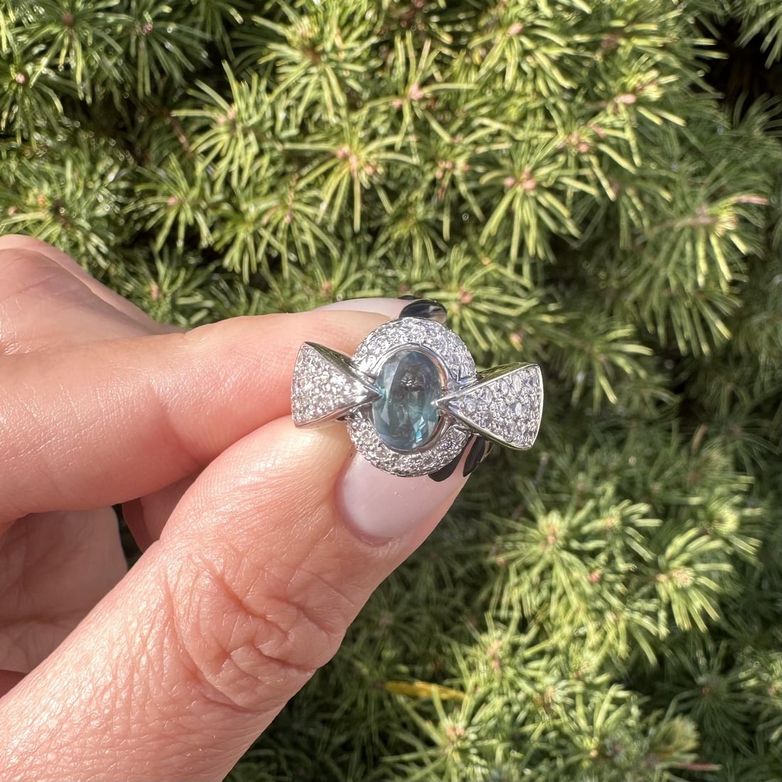 Platinum AGL Certified 2.07ctw Color Change Alexandrite Diamond Cocktail Ring (1 of 18)