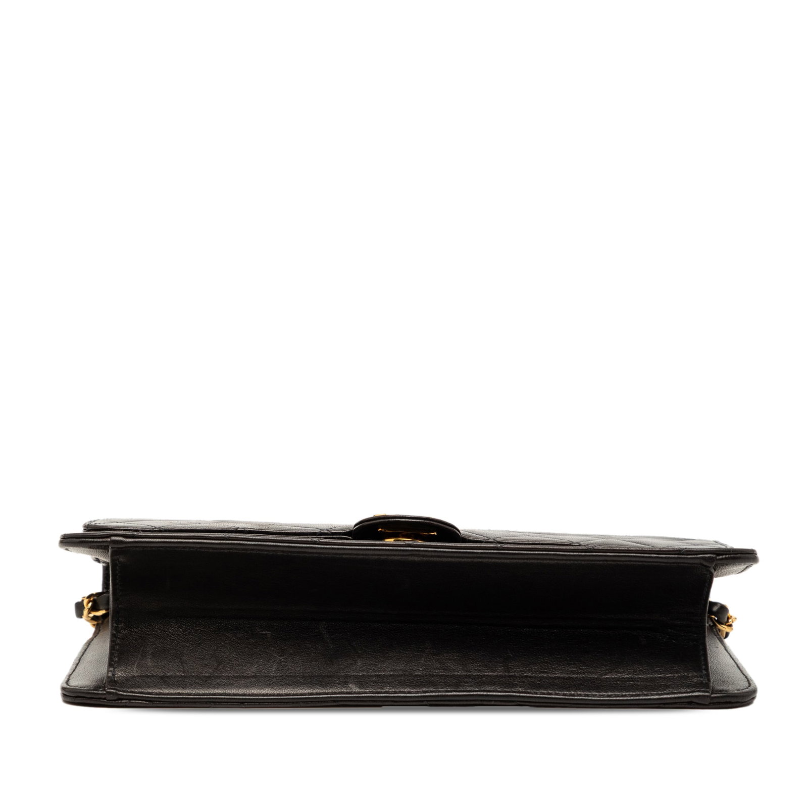 Chanel Black Quilted Lambskin Leather Shoulder Bag with Chain Strap - 3