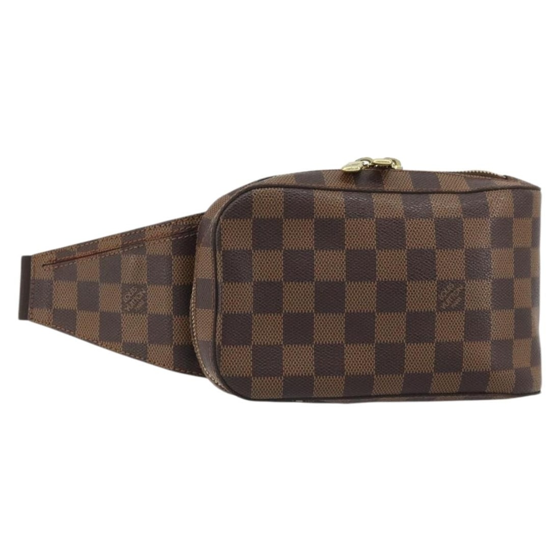 Louis Vuitton Geronimos Brown Canvas Unisex Waist Bag from Spain: Louis Vuitton Geronimos Brown Canvas Unisex Waist Bag from Spain The Louis Vuitton Geronimos Waist Bag features a classic brown Damier canvas design, suitable for unisex use. This waist bag offers a s