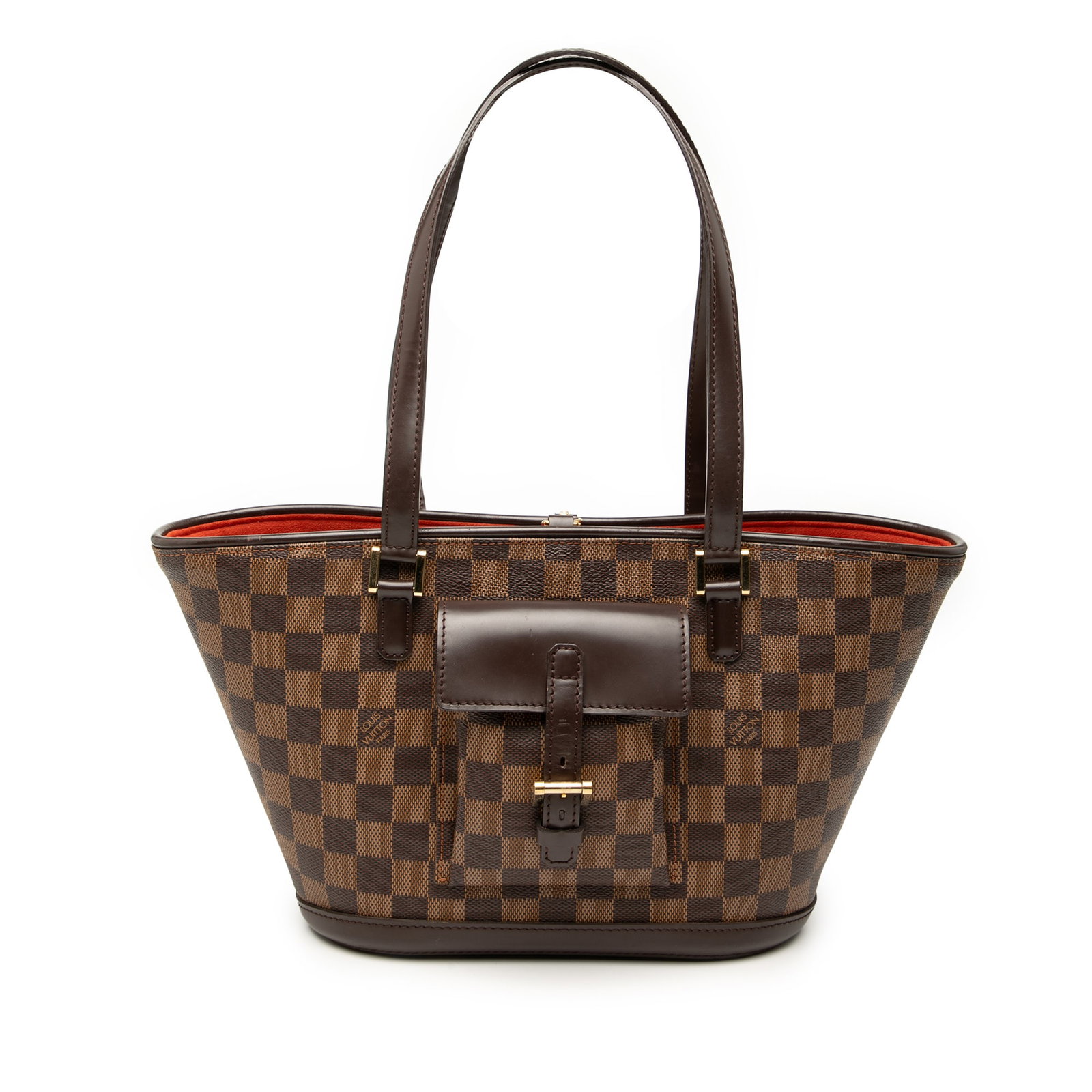 Louis Vuitton Damier Ebene Manosque PM Brown Bag: Louis Vuitton Damier Ebene Manosque PM Brown Bag The Louis Vuitton Damier Ebene Manosque PM is a stylish handbag crafted from durable damier ebene canvas, complemented by leather trim. This elegant ba