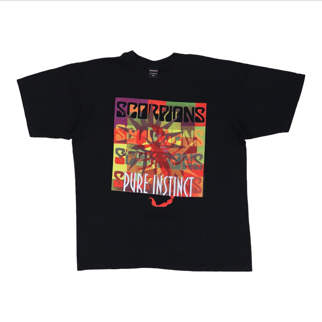 Vintage 1996 Scorpions Pure Instinct Concert Black Cotton Tour T Shirt XL (1 of 6)