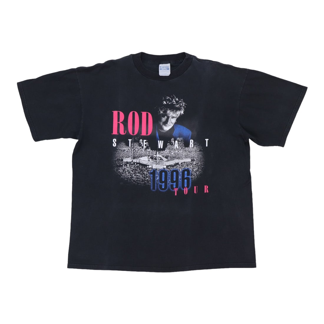 Vintage 1996 Rod Stewart Concert Black Cotton Extra Large Tee (1 of 8)