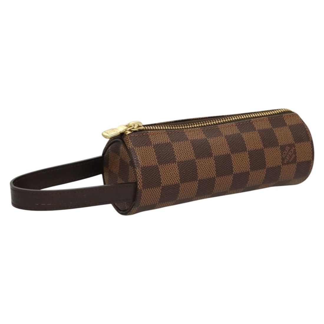 Damier Ebene Canvas Golf Ball Holder Golf Cup 1998 by Louis Vuitton: Damier Ebene Canvas Golf Ball Holder Golf Cup 1998 by Louis Vuitton This Louis Vuitton Damier Ebene Golf Cup 1998 golf ball case is crafted from Damier Ebene canvas and features a compact, streamlined