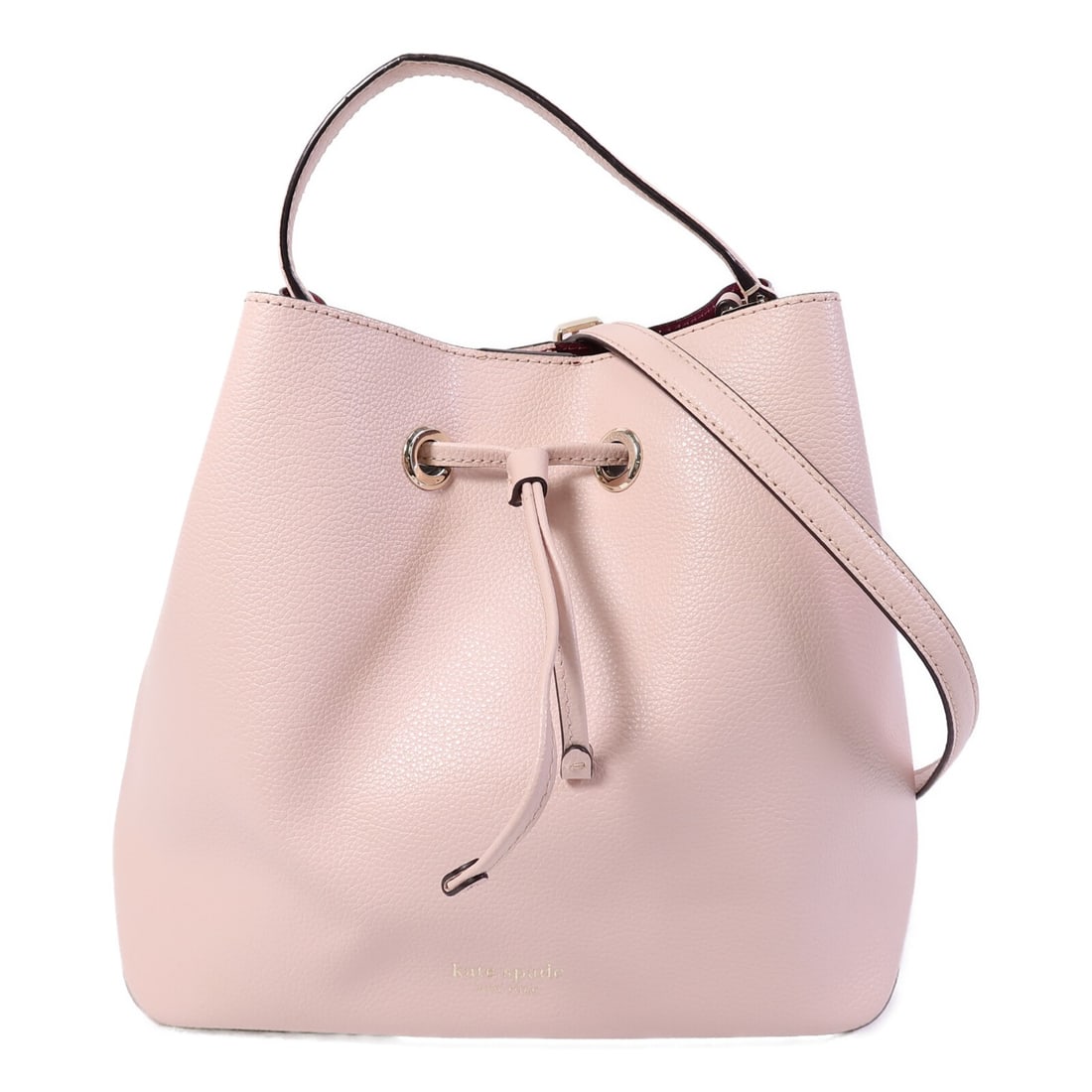 Kate Spade Pink Calfskin 2 Way Shoulder Bag: Kate Spade Pink Calfskin 2 Way Shoulder Bag This Kate Spade 2-way shoulder bag is crafted from pink calfskin leather, offering both style and versatility. The bag features a spacious interior and can 