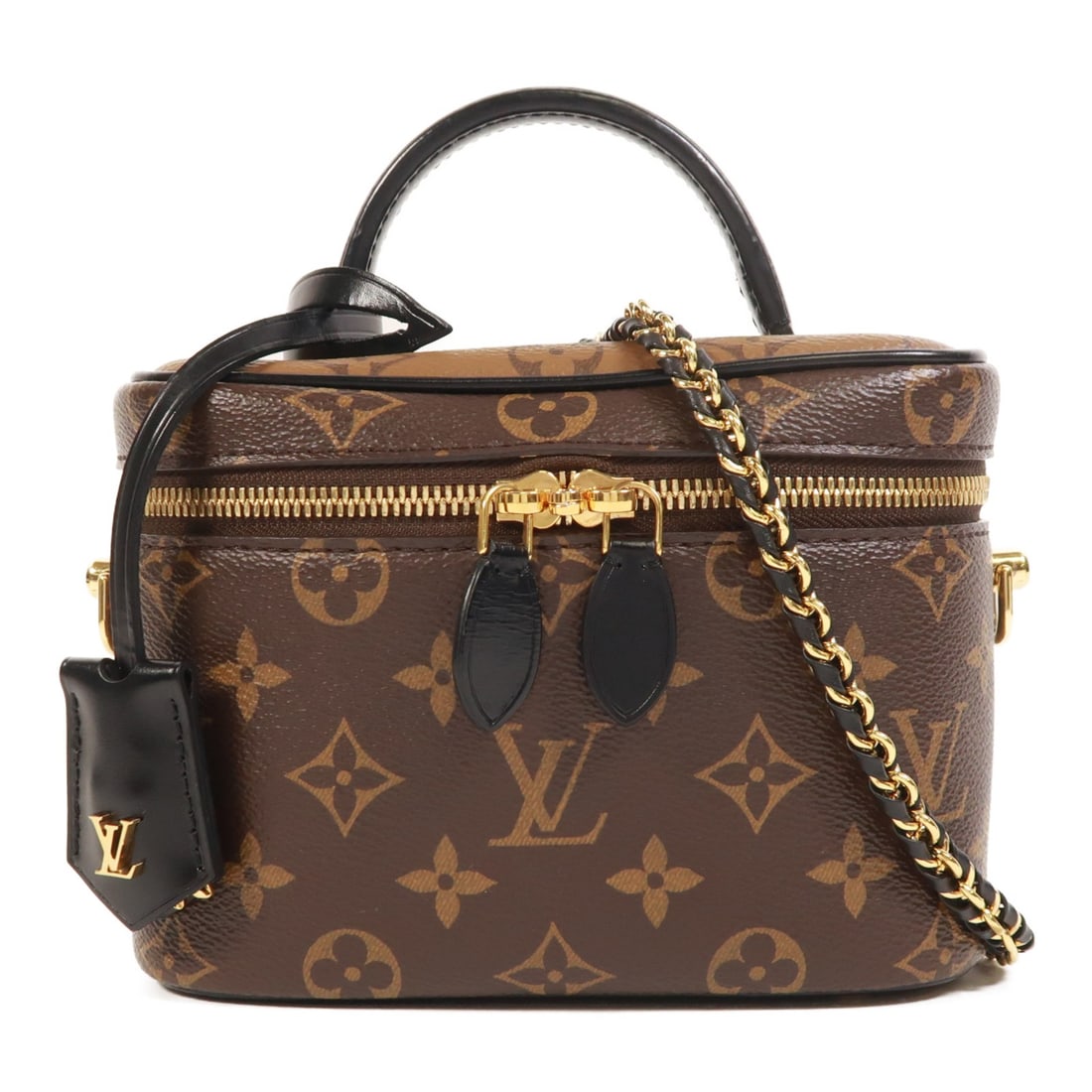 LOUIS VUITTON Vanity PM 2 Way Shoulder Bag M45165 Monogram Reverse Brown: LOUIS VUITTON Vanity PM 2 Way Shoulder Bag M45165 Monogram Reverse Brown This stylish Louis Vuitton Vanity PM 2 Way Shoulder Bag features a chic design crafted from durable PVC coated canvas in a rich