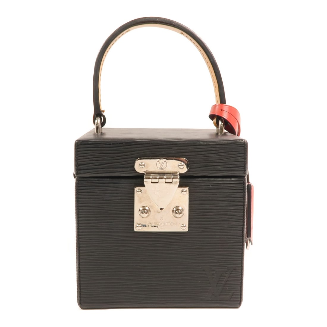 Louis Vuitton Bleecker Box Black Epi Leather Handbag M52464 SHW: Louis Vuitton Bleecker Box Black Epi Leather Handbag M52464 SHW This Louis Vuitton Bleecker Box handbag features Epi leather in black with a structured silhouette. Crafted from calfskin leather, it of
