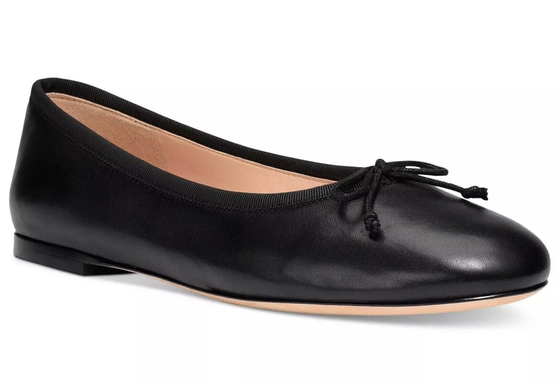 Kate Spade New York Honey Black Leather Ballet Flats 6.5 (1 of 4)