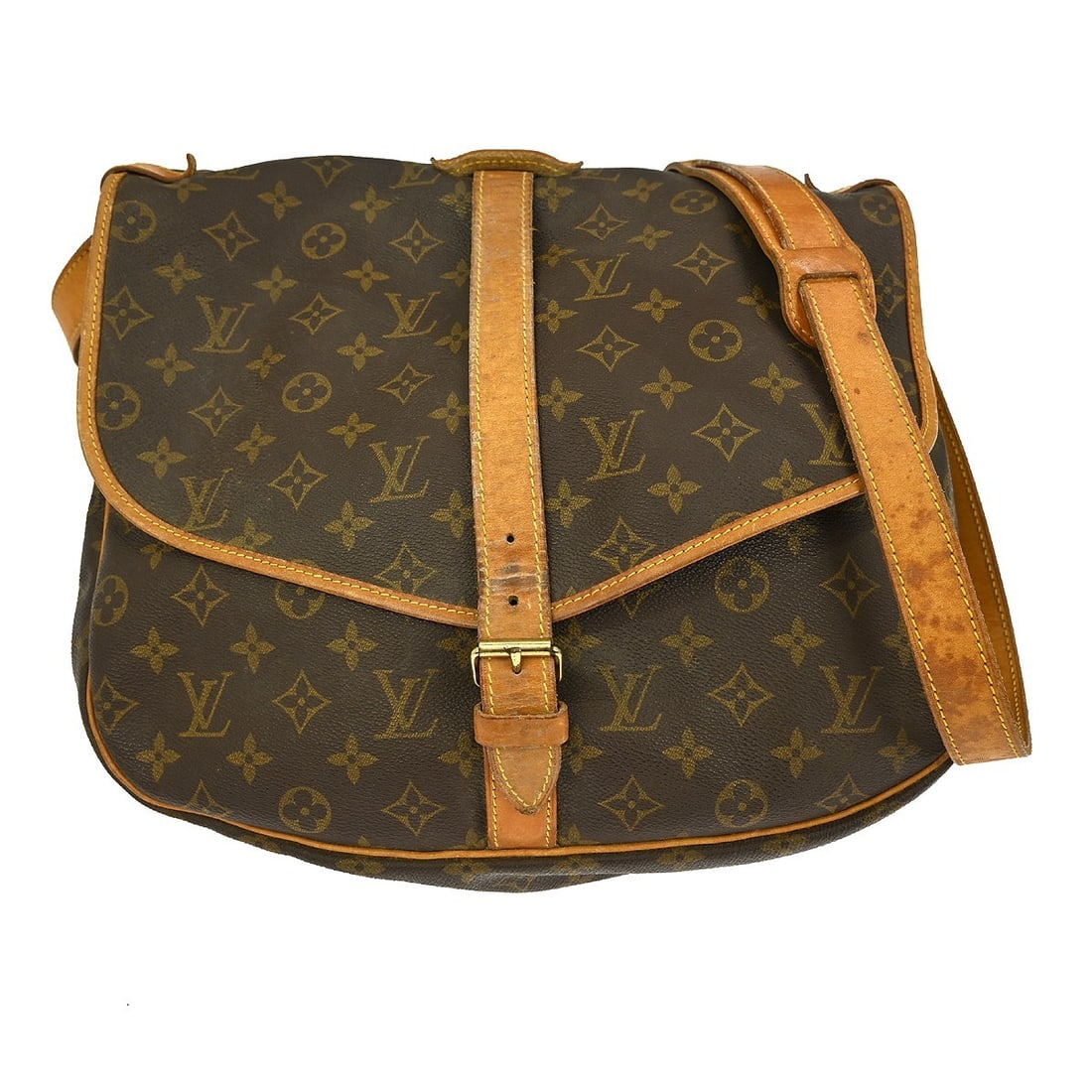 Louis Vuitton Saumur 35 Monogram Canvas Medium Shoulder Bag M42254: Louis Vuitton Saumur 35 Monogram Canvas Medium Shoulder Bag M42254 The Louis Vuitton Saumur 35 is a vintage shoulder bag crafted from the signature monogram canvas leather. It features a medium size w