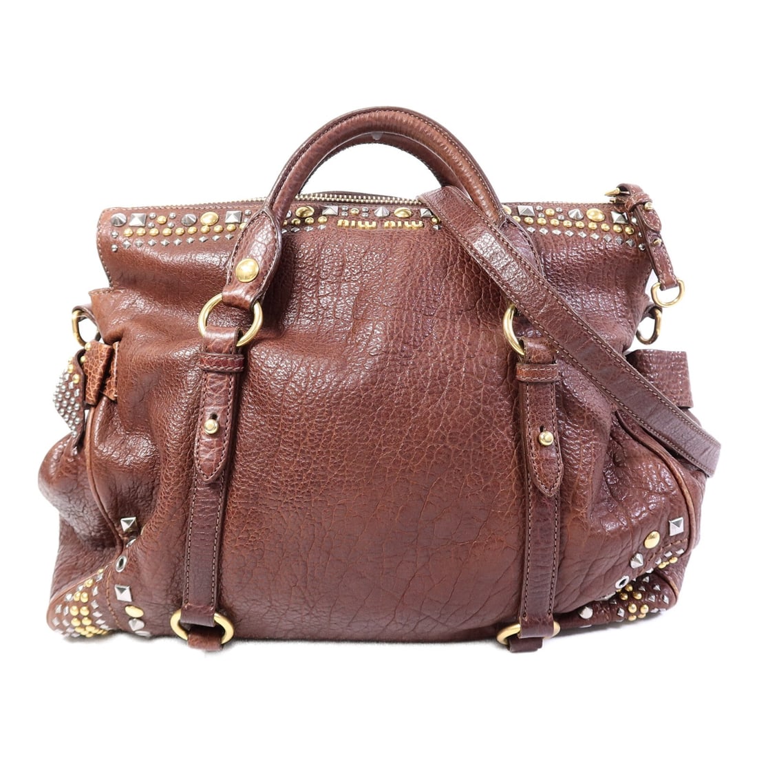Miu Miu Brown Calfskin 2 Way Shoulder Bag GHW RT0365 (1 of 15)
