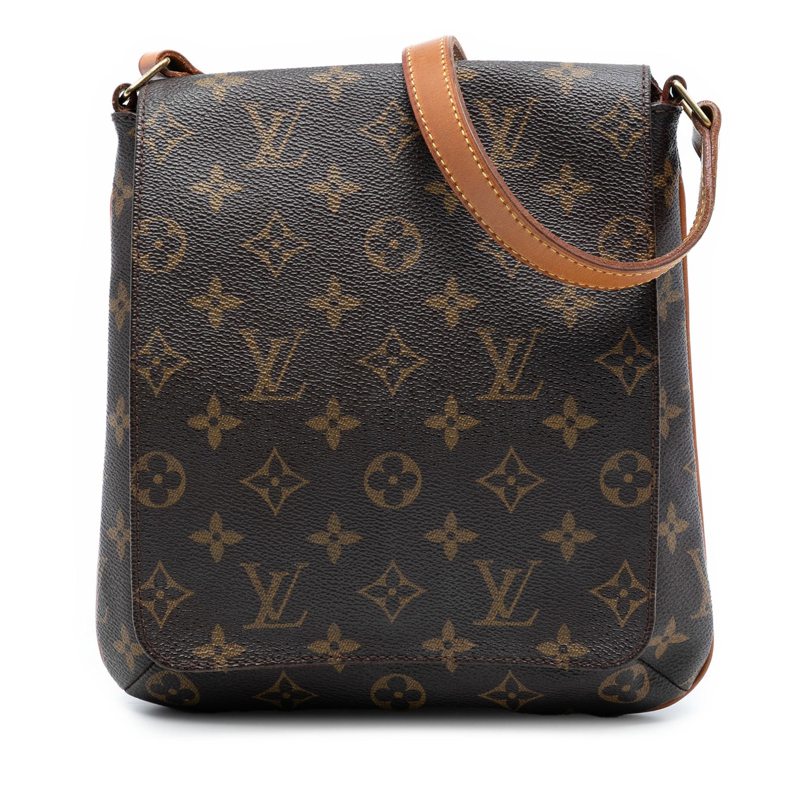 Louis Vuitton Musette Salsa PM Shoulder Bag Monogram Canvas Short Strap: Louis Vuitton Musette Salsa PM Shoulder Bag Monogram Canvas Short Strap The Louis Vuitton Monogram Musette Salsa PM Short Strap features a brown monogram canvas body with a front flap and magnetic clo