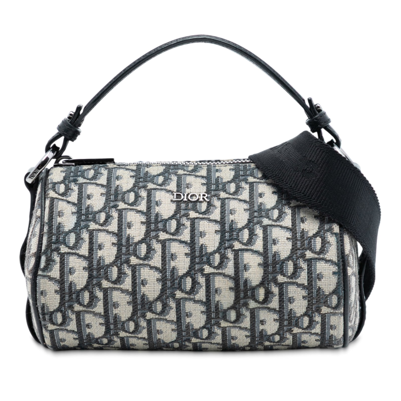 Mini Roller Messenger in Dior Oblique Blue Canvas with Leather Trim (1 of 7)