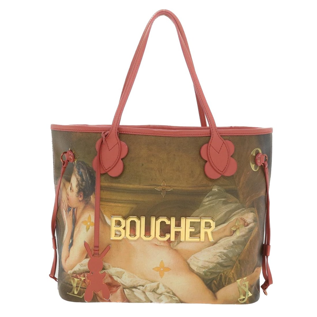 Neverfull NM Tote Limited Edition Jeff Koons Titian Canvas Bag by Louis Vuitton: Neverfull NM Tote Limited Edition Jeff Koons Titian Canvas Bag by Louis Vuitton This Louis Vuitton Neverfull NM Tote is a limited edition collaboration featuring Jeff Koons' Titian print on multicolor