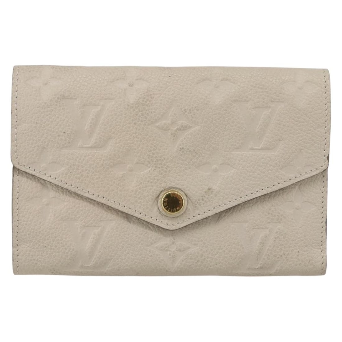Louis Vuitton Monogram Empreinte Leather Zoe Wallet Beige: Louis Vuitton Monogram Empreinte Leather Zoe Wallet Beige This Louis Vuitton Zoe Wallet is crafted from beige Monogram Empreinte leather designed for females. It features metal fittings and multiple p
