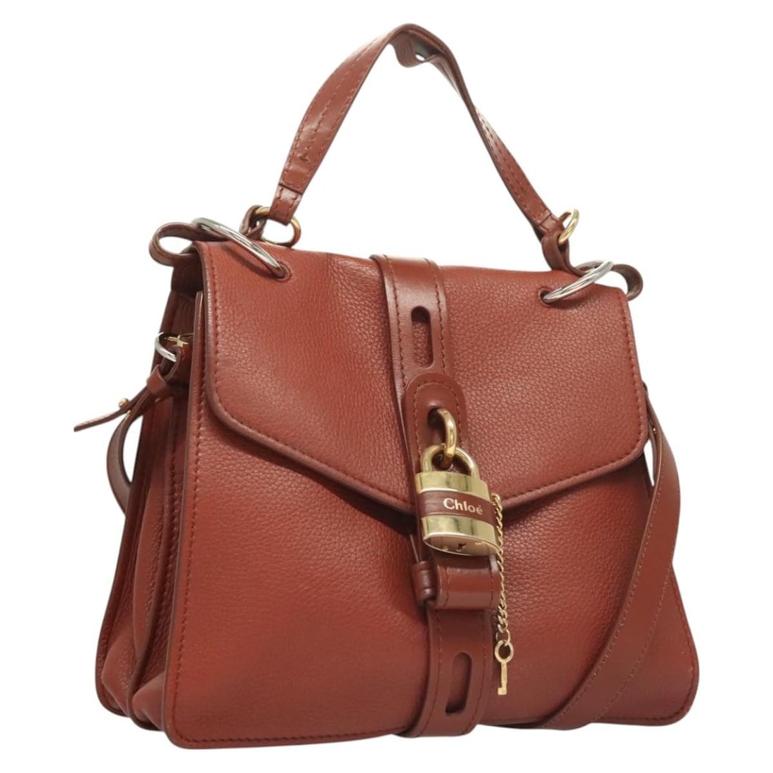 Chloe Aby Day Leather Shoulder Bag Brown 30cm by 24cm by 13cm: Chloe Aby Day Leather Shoulder Bag Brown 30cm by 24cm by 13cm This Chloe Aby Day Bag is crafted from brown leather and designed for women. It features a spacious interior with pockets and a shoulder s