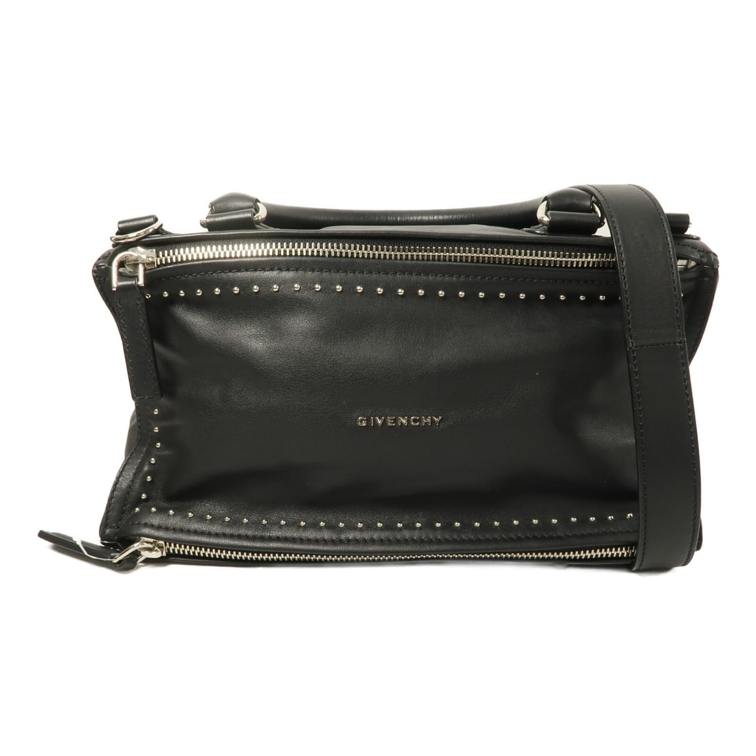 Givenchy Pandora Medium Black Calfskin 2 Way Shoulder Bag SHW (1 of 14)