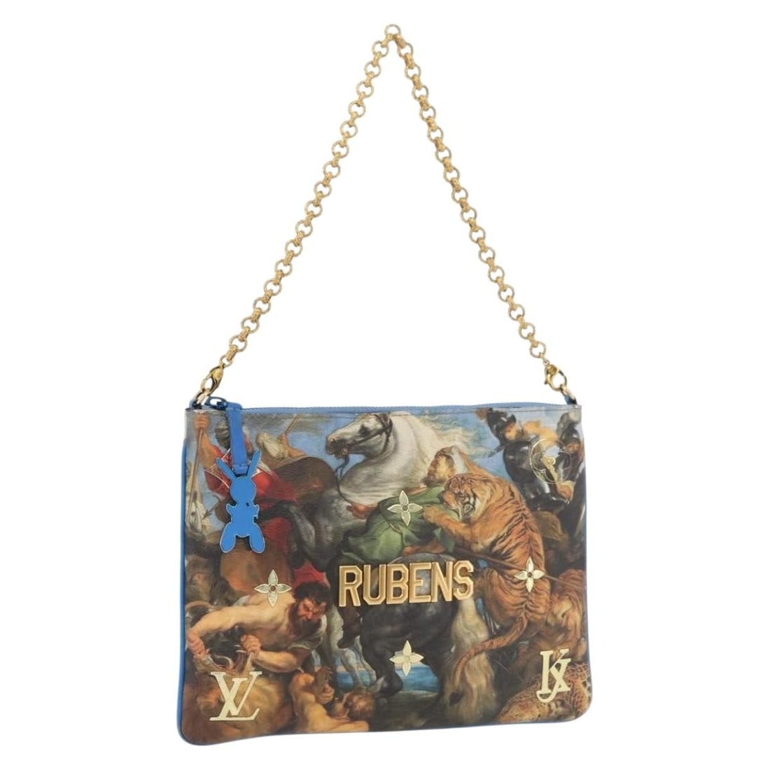 Pochette Clutch by Louis Vuitton Jeff Koons Monet Limited Edition Multicolor Canvas: Pochette Clutch by Louis Vuitton Jeff Koons Monet Limited Edition Multicolor Canvas This limited edition Louis Vuitton Pochette Clutch features a Jeff Koons Monet print on multicolored canvas. Designe